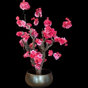 Kunst bloesemboom - Kunstboom - donker roze- 75cm - Voor binnen - Sakura -