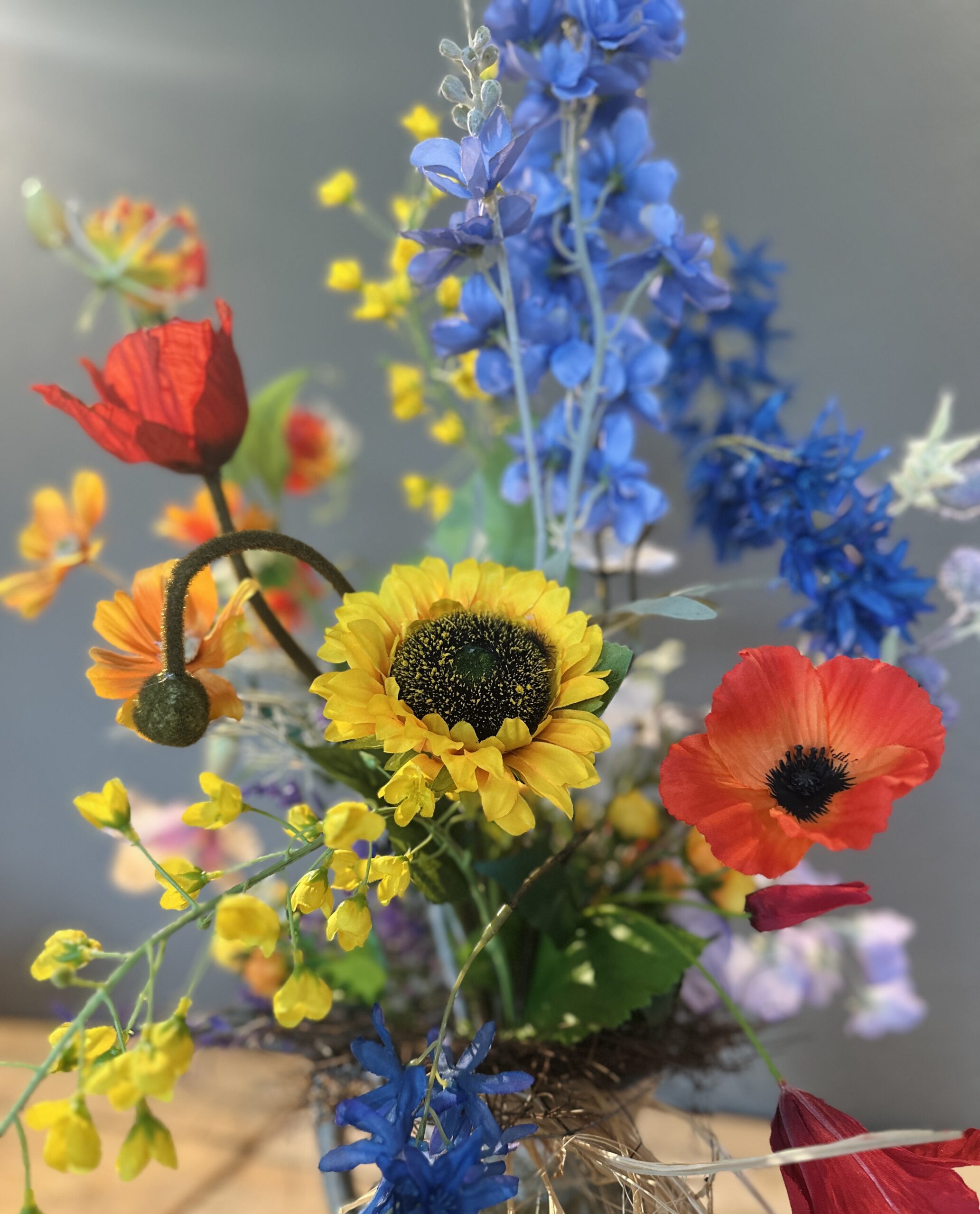 Kunstbloemen - Zijden Bloemen Boeket - 75cm - Plukboeket - Veldbloemen