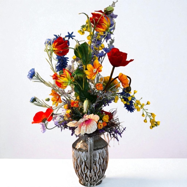 Kunstbloemen - Zijden Bloemen Boeket - 75cm - Plukboeket - Veldbloemen