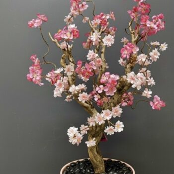 Kunst bloesemboom – Kunstboom – zacht en fel roze - 75cm – Voor binnen – Kerselaar - Sakura