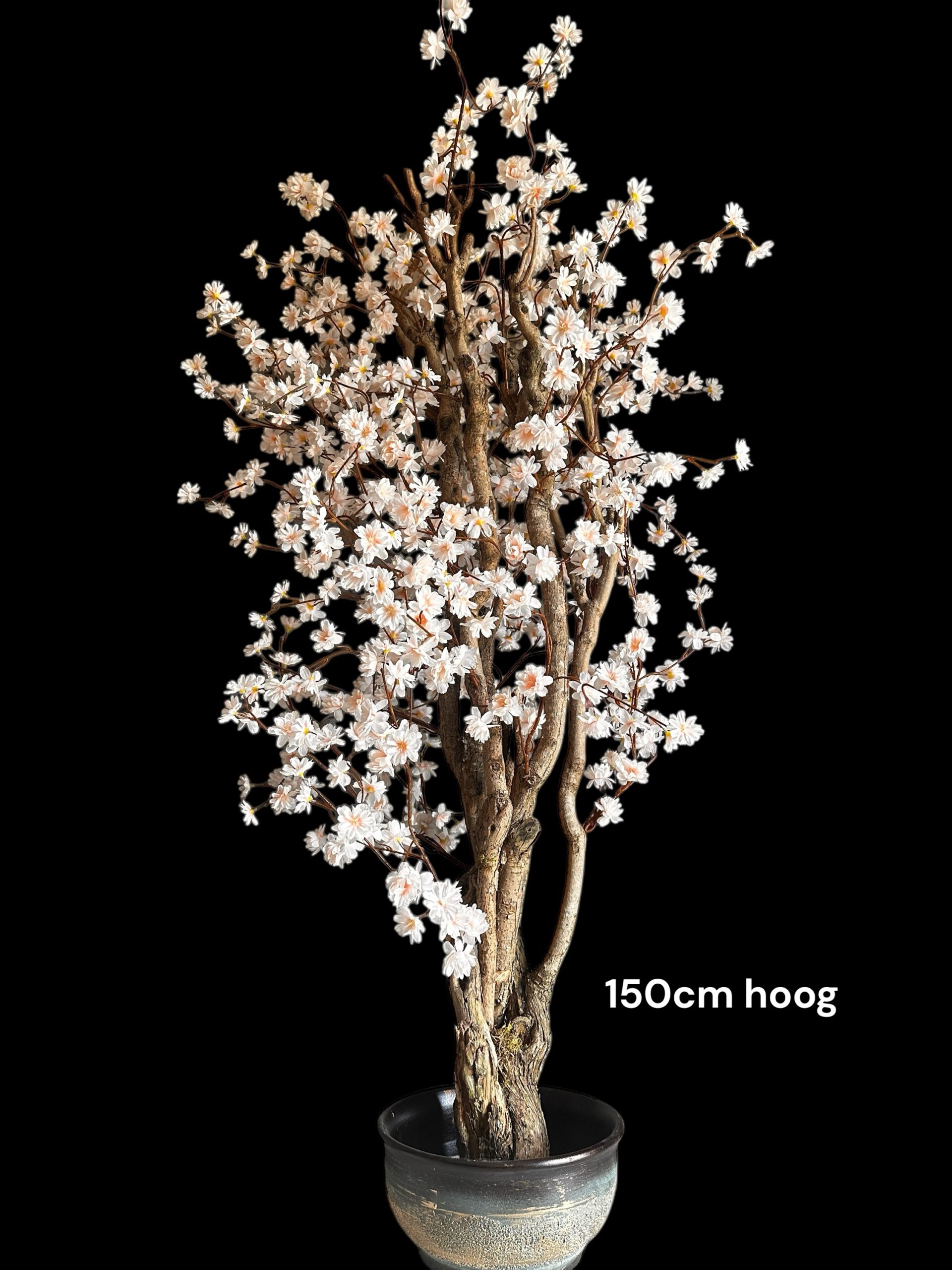 Kunst bloesemboom - Kunstboom - 150cm - Crème heel zacht roze  - Voor binnen - Rituals