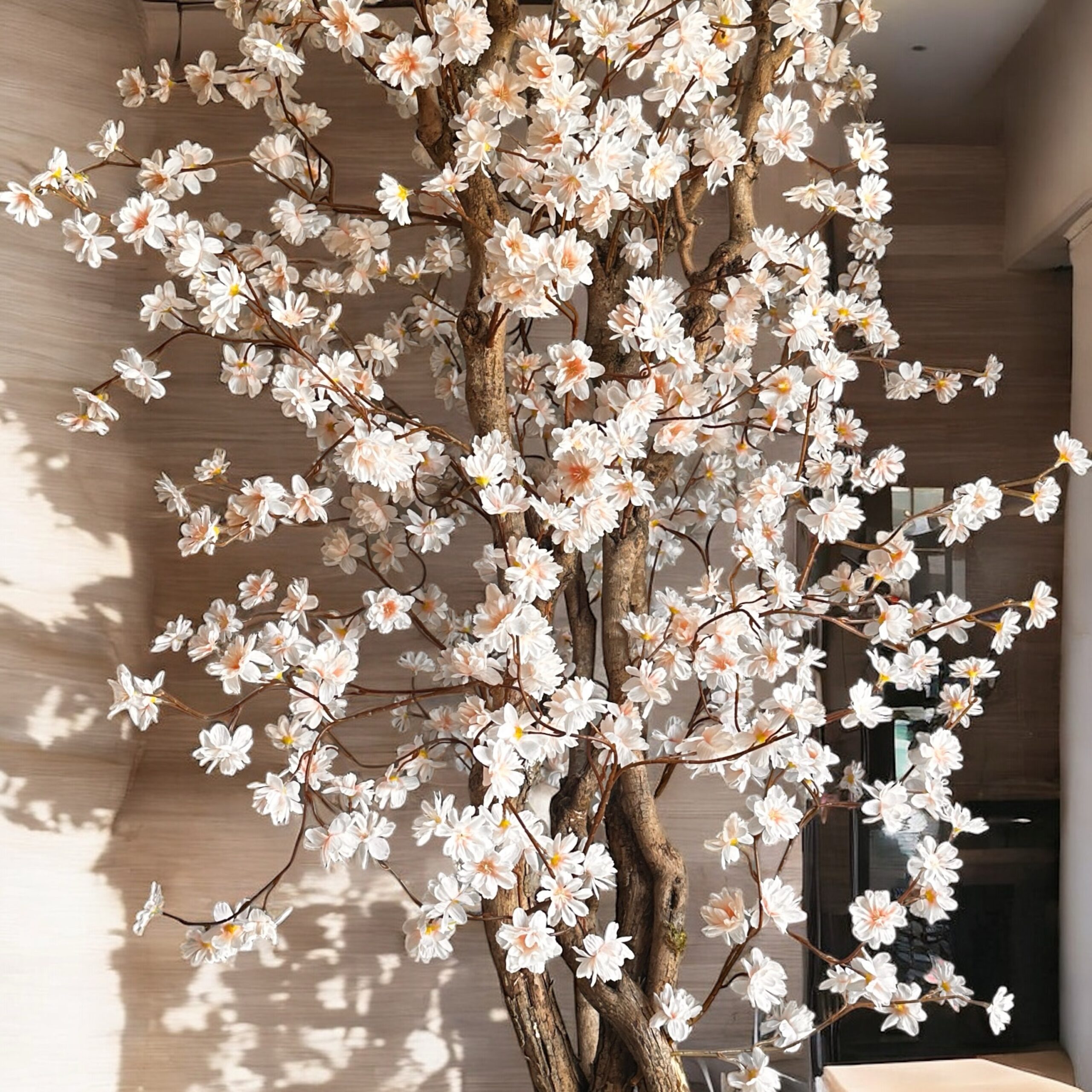 Kunst bloesemboom - Kunstboom - 150cm - Crème heel zacht roze  - Voor binnen - Rituals