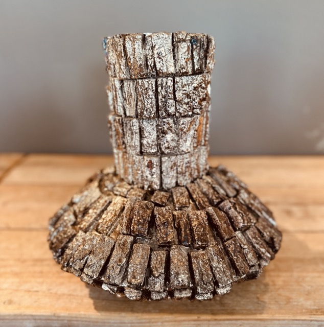 Eric Kuster stijl vaas met Franse Parrot kunsttulpen – Luxe kunstbloemen