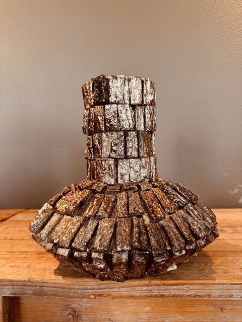 Eric Kuster stijl vaas met Franse Parrot kunsttulpen – Luxe kunstbloemen