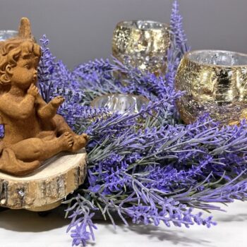Kunstbloemen - Adventskrans – Lavendel – Engel -