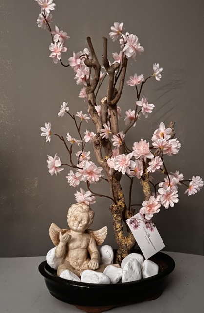 Kunstbloesemboom - Engel van Vrede – Bloesem vol Hoop - graf