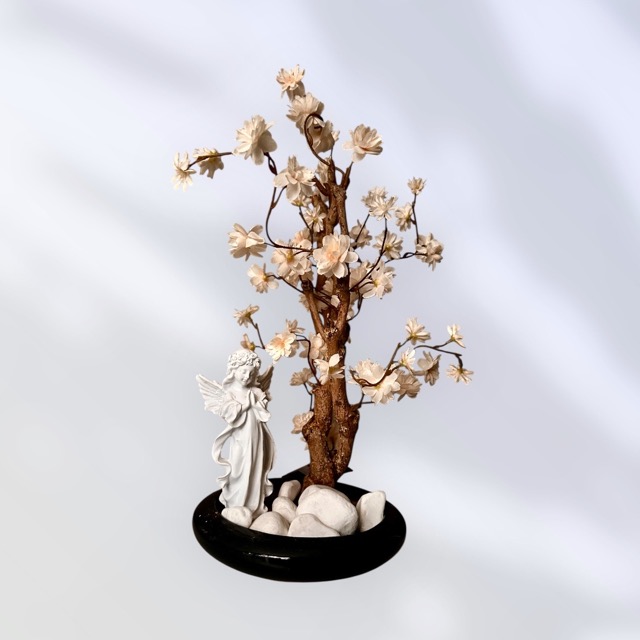 Kunst bloesemboom - Engel van Licht – Bloesem vol Liefde - graf