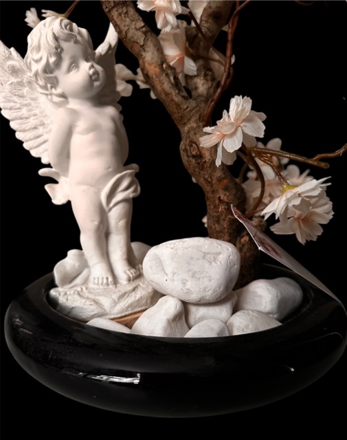 Kunstbloesemboom - Bloesemengel – Bonsai Schaal - graf