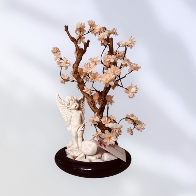 Kunstbloesemboom - Bloesemengel – Bonsai Schaal - graf