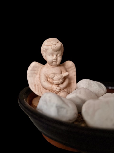 Kunstboom - Engel van Rust – Kunstbloesem in Bonsai Schaal - graf