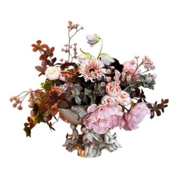 Klassiek bloemwerk - brocante schaal met cherubijnen