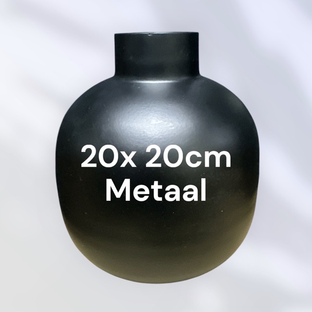 Zijden Bloemenboeket Hotel Chique – 55 cm | Compleet met Zwarte Metalen Vaas en Koperaccent